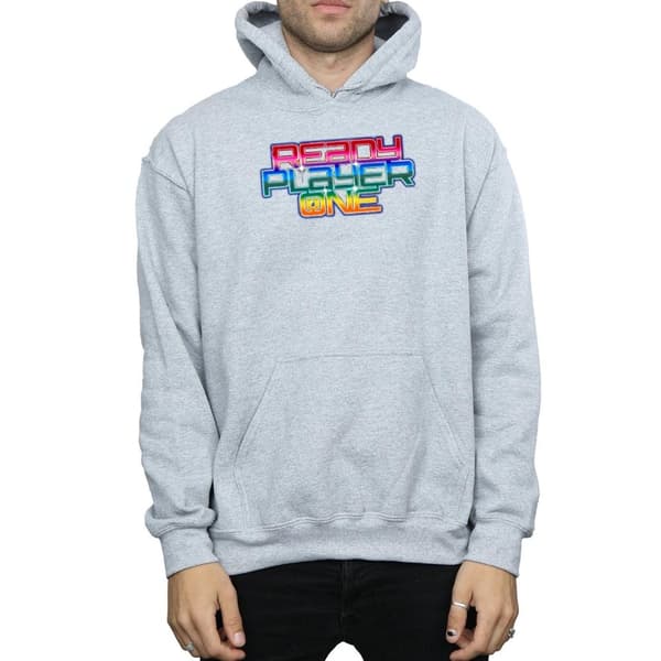 Ready Player One Mens Rainbow Logo Hoodie