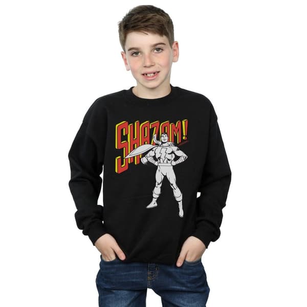DC Comics Boys Shazam Mono Action Pose Sweatshirt