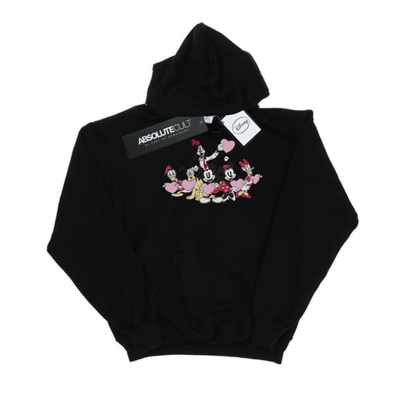 Disney Mens Mickey Mouse Love Friends Hoodie