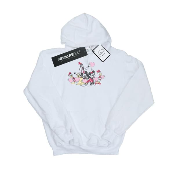 Disney Mens Mickey Mouse Love Friends Hoodie