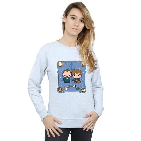 Fantastic Beasts Dam/Tjej Chibi Newt And Dumbledore Sweatshirt