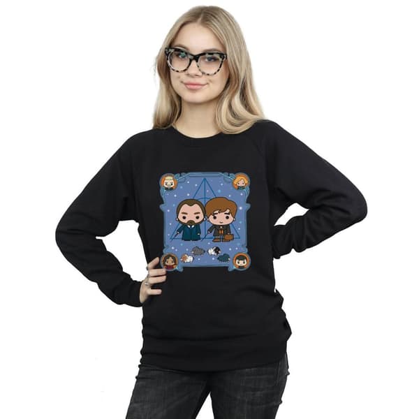 Fantastic Beasts Dam/Tjej Chibi Newt And Dumbledore Sweatshirt