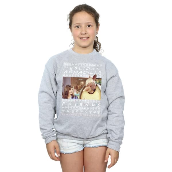 Friends Girls Fair Isle Holiday Armadillo Sweatshirt