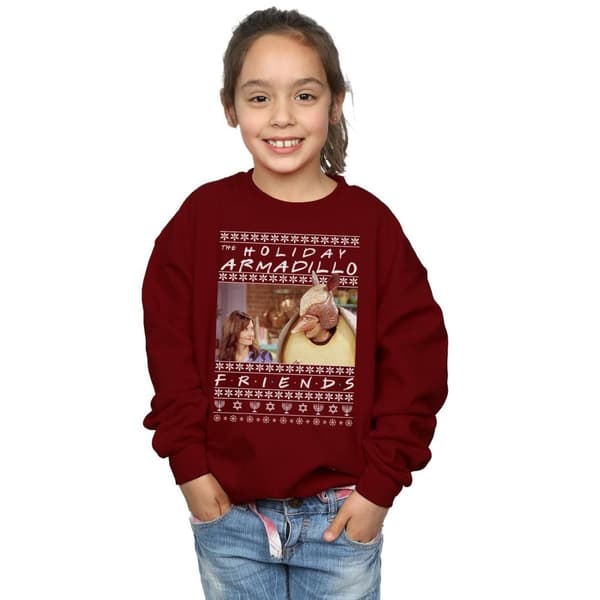 Friends Girls Fair Isle Holiday Armadillo Sweatshirt