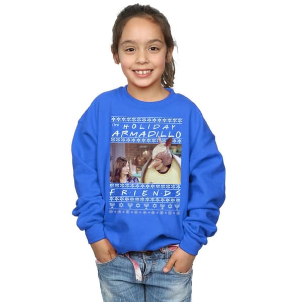 Friends Girls Fair Isle Holiday Armadillo Sweatshirt
