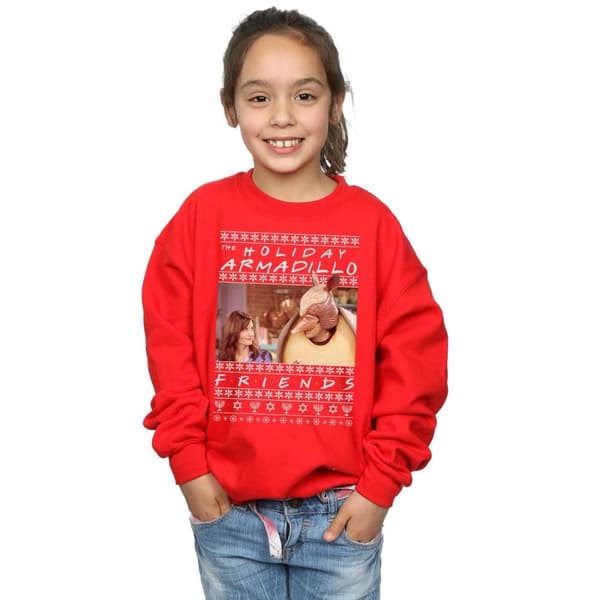 Friends Girls Fair Isle Holiday Armadillo Sweatshirt