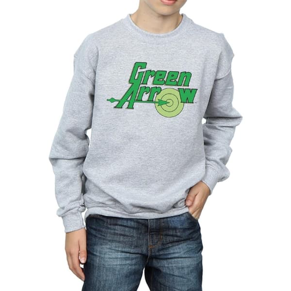 DC Comics Boys Green Arrow Text Logo Sweatshirt