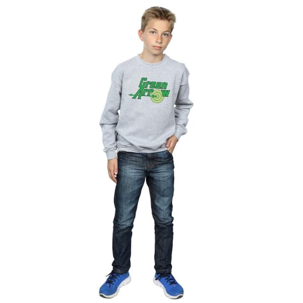 DC Comics Boys Green Arrow Text Logo Sweatshirt