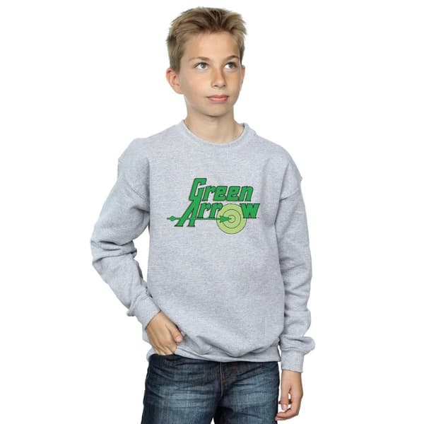 DC Comics Boys Green Arrow Text Logo Sweatshirt