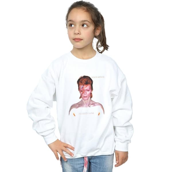 David Bowie Sweatshirt för flickor - Aladdin Sane Version