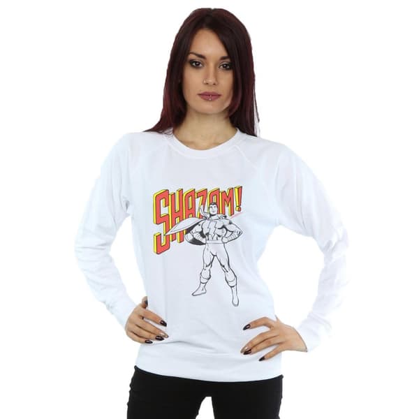 DC Comics Womens/Ladies Shazam Mono Action Pose Sweatshirt