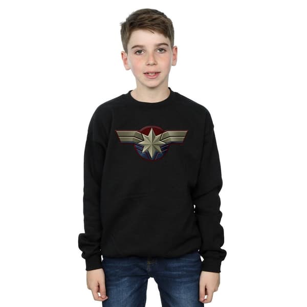 Marvel Sweatshirt med bröstemblem från Captain Marvel för pojkar
