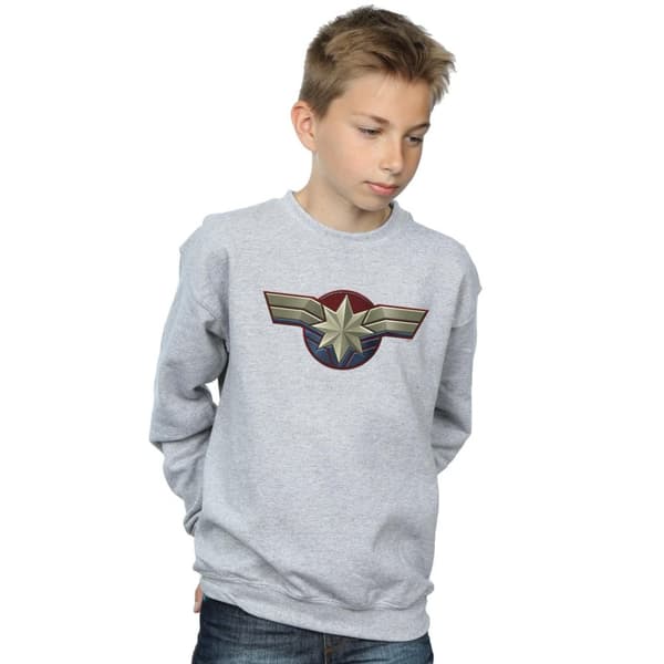 Marvel Sweatshirt med bröstemblem från Captain Marvel för pojkar