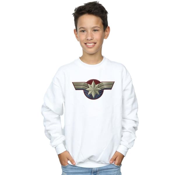 Marvel Sweatshirt med bröstemblem från Captain Marvel för pojkar