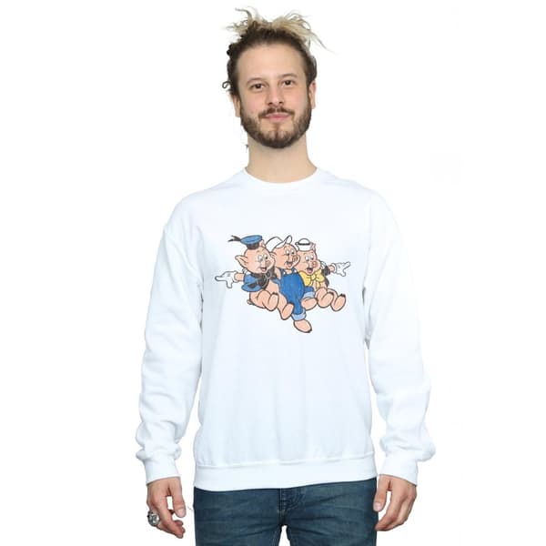 Disney Mens Three Little Pigs Jump Sweatshirt