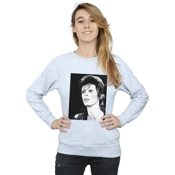 David Bowie Womens/Ladies Ziggy Looking Sweatshirt