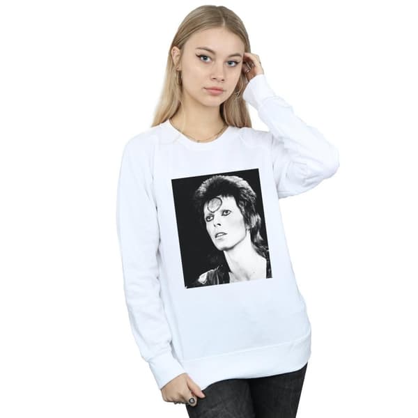 David Bowie Womens/Ladies Ziggy Looking Sweatshirt