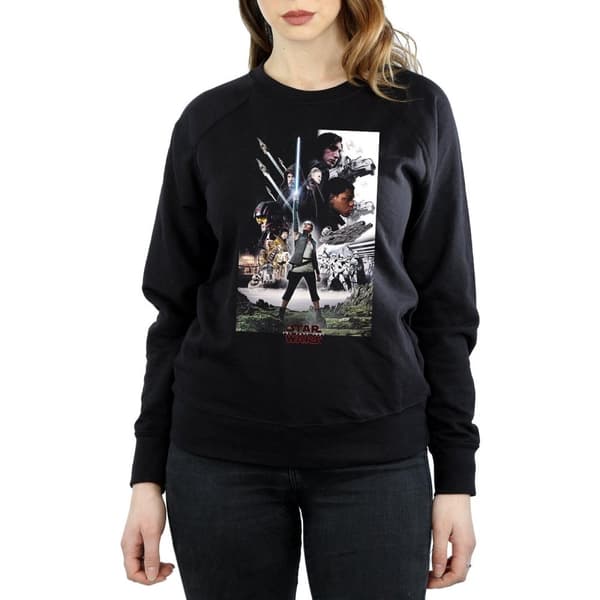 Star Wars Dam/kvinnor The Last Jedi - Sweatshirt med karaktärsaffisch