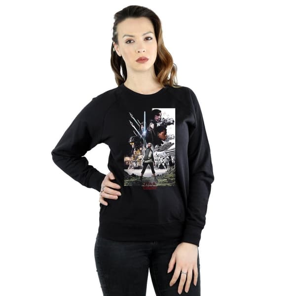 Star Wars Dam/kvinnor The Last Jedi - Sweatshirt med karaktärsaffisch