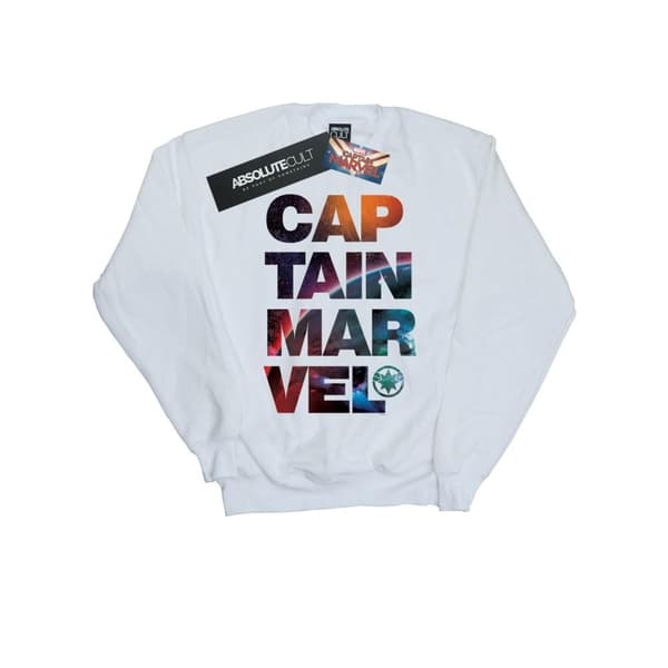 Marvel Sweatshirt med rymdtext för pojkar Captain Marvel