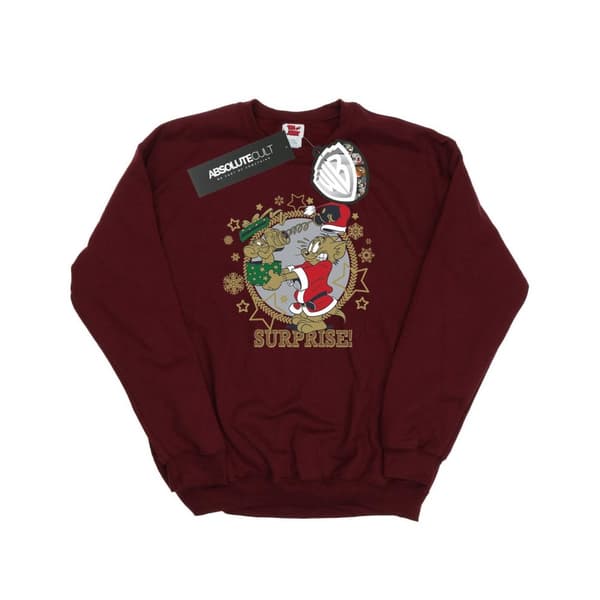Tom And Jerry Sweatshirt med julöverraskning för kvinnor/damer