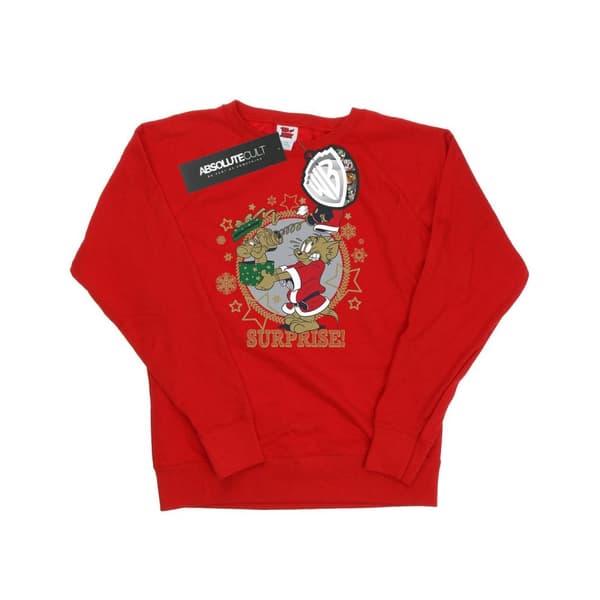 Tom And Jerry Sweatshirt med julöverraskning för kvinnor/damer