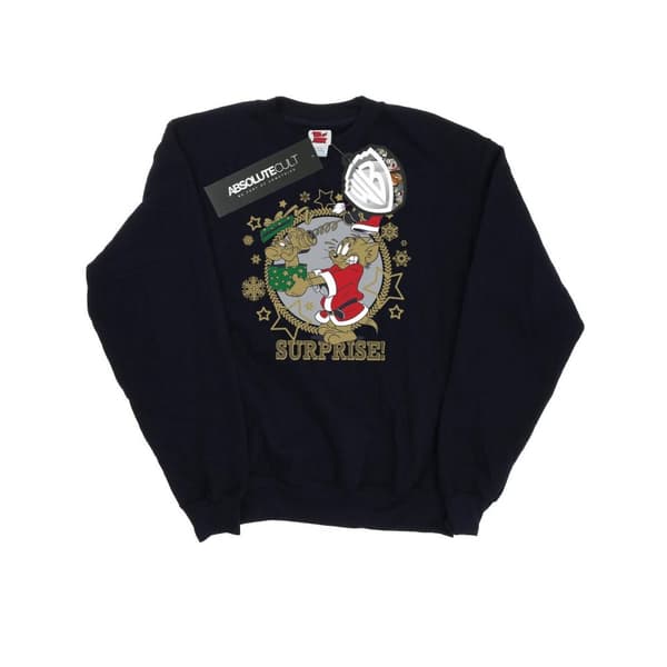 Tom And Jerry Sweatshirt med julöverraskning för kvinnor/damer