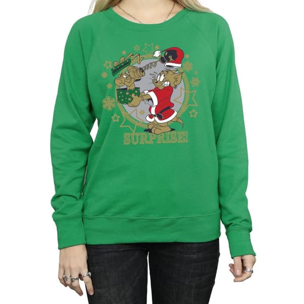 Tom And Jerry Sweatshirt med julöverraskning för kvinnor/damer