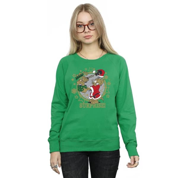 Tom And Jerry Sweatshirt med julöverraskning för kvinnor/damer