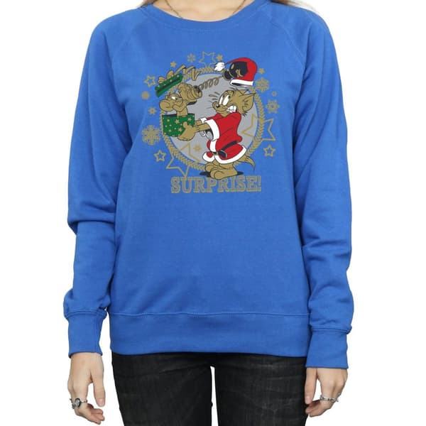 Tom And Jerry Sweatshirt med julöverraskning för kvinnor/damer