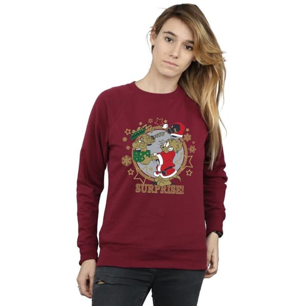 Tom And Jerry Sweatshirt med julöverraskning för kvinnor/damer
