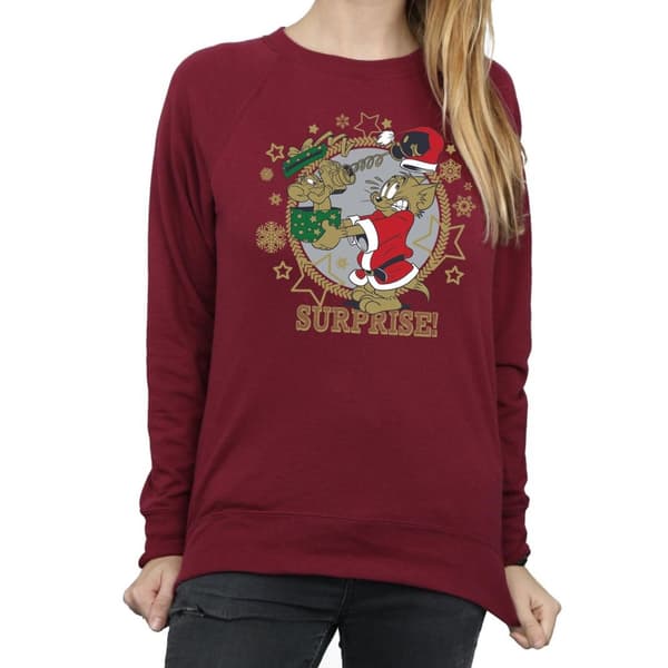 Tom And Jerry Sweatshirt med julöverraskning för kvinnor/damer