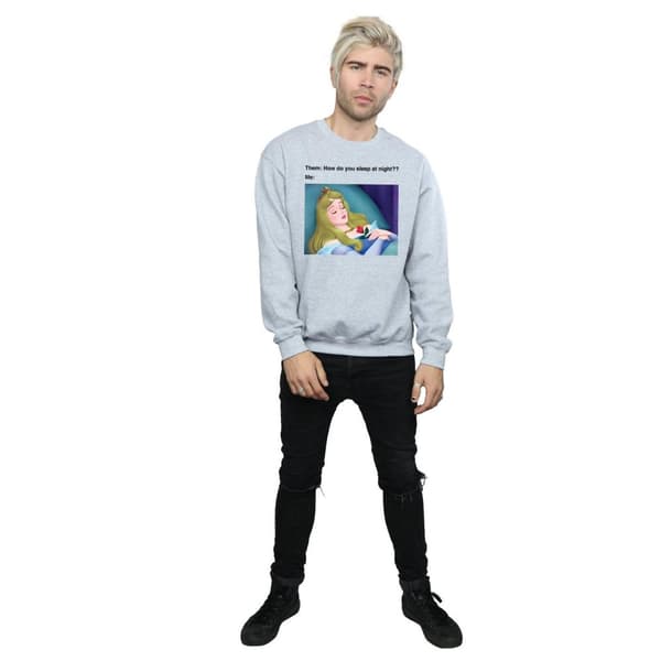 Disney Mens Sleeping Beauty Meme Sweatshirt