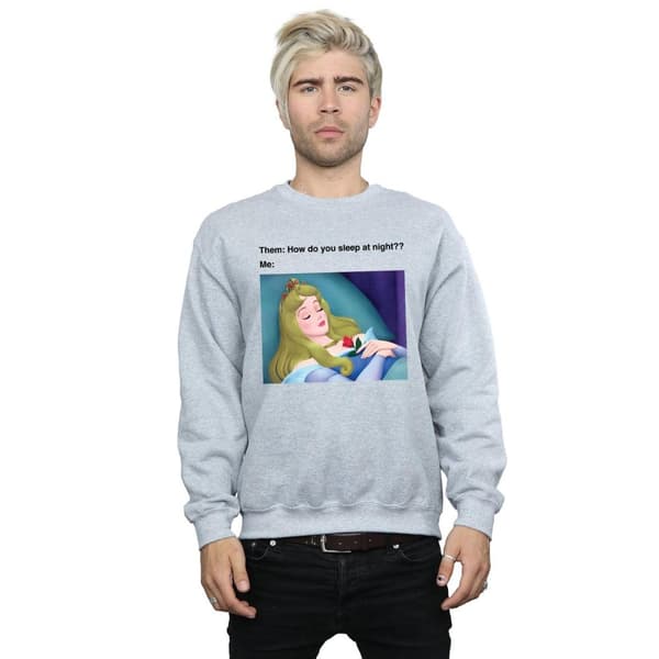 Disney Mens Sleeping Beauty Meme Sweatshirt
