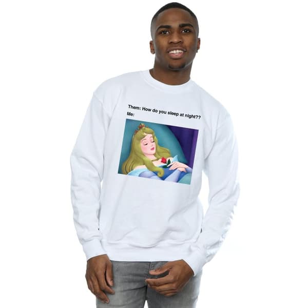 Disney Mens Sleeping Beauty Meme Sweatshirt