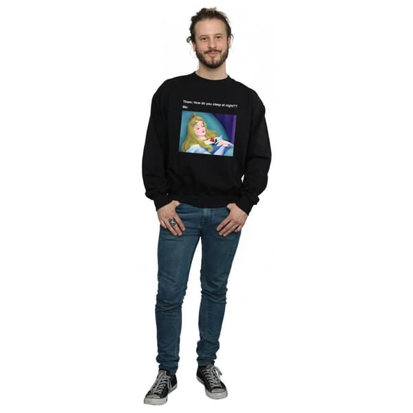 Disney Mens Sleeping Beauty Meme Sweatshirt