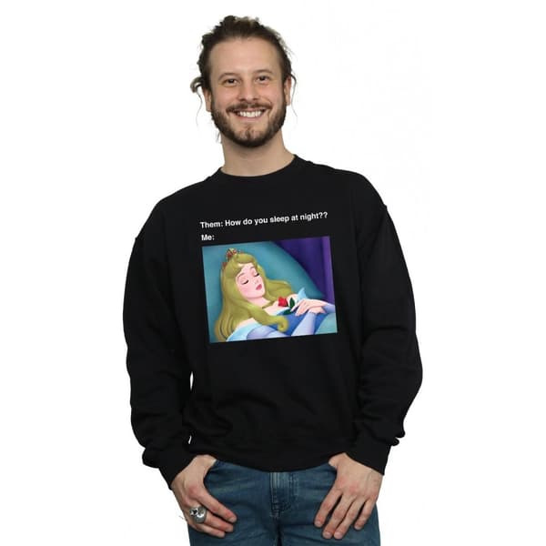 Disney Mens Sleeping Beauty Meme Sweatshirt