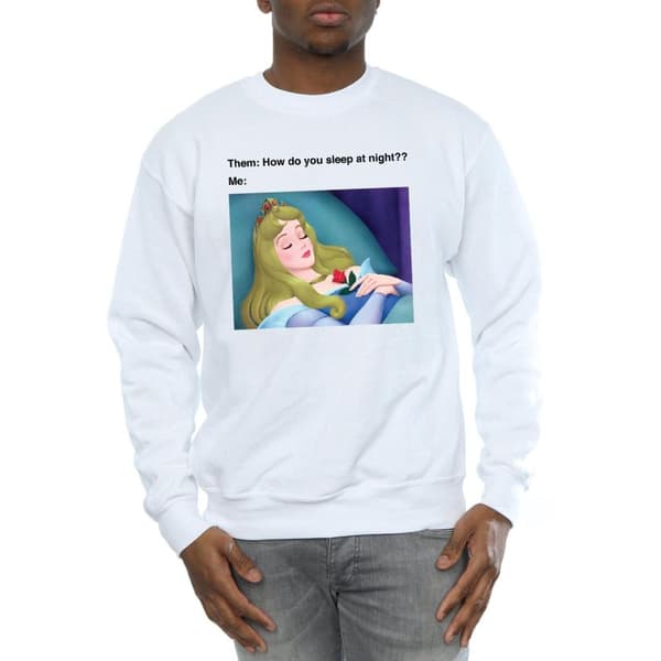 Disney Mens Sleeping Beauty Meme Sweatshirt