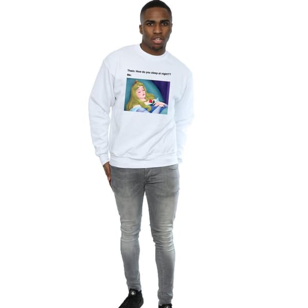 Disney Mens Sleeping Beauty Meme Sweatshirt