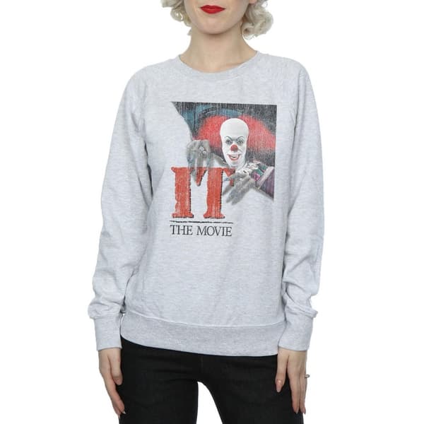 It (1990) Dam/kvinnor Distressed Poster Sweatshirt