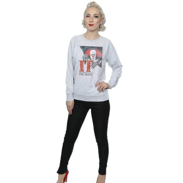 It (1990) Dam/kvinnor Distressed Poster Sweatshirt