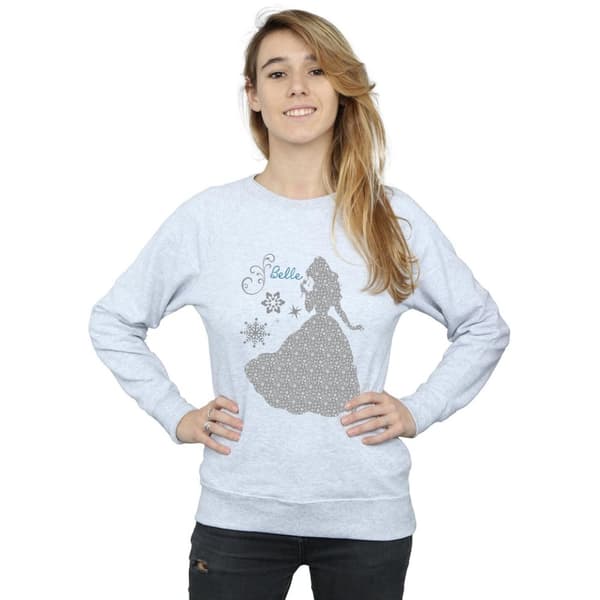 Disney Princess Womens/Ladies Belle Christmas Silhouette Sweatshirt