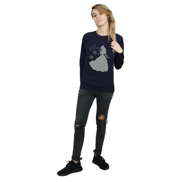 Disney Princess Womens/Ladies Belle Christmas Silhouette Sweatshirt