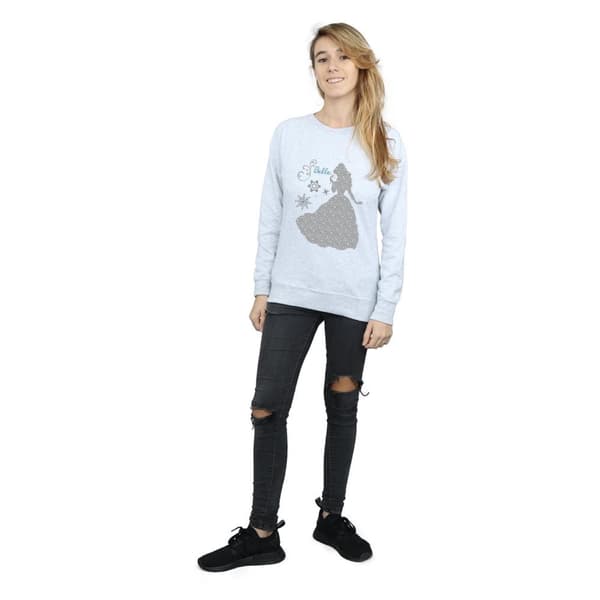Disney Princess Womens/Ladies Belle Christmas Silhouette Sweatshirt
