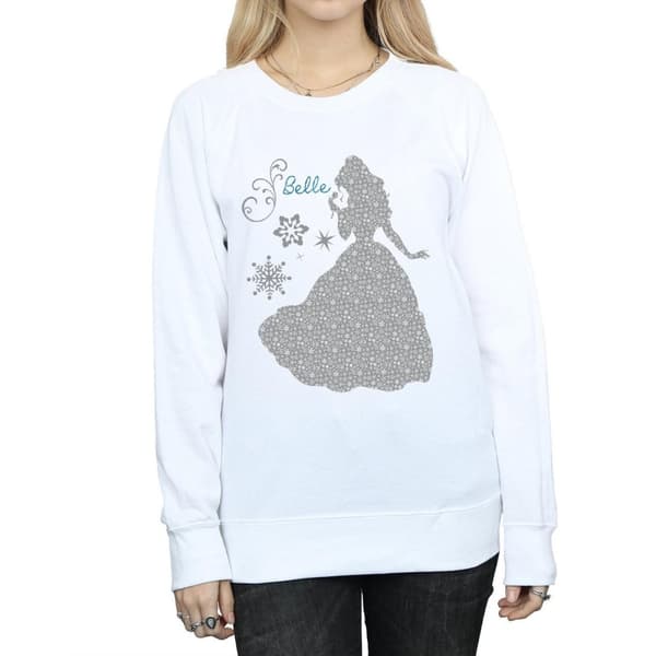 Disney Princess Womens/Ladies Belle Christmas Silhouette Sweatshirt