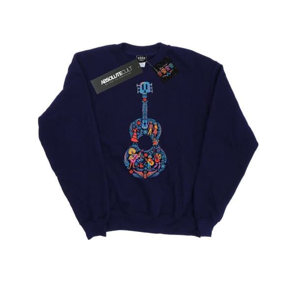 Disney Mens Coco Guitar Pattern Sweatshirt