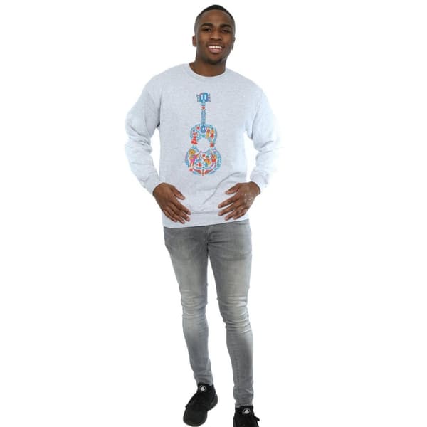 Disney Mens Coco Guitar Pattern Sweatshirt