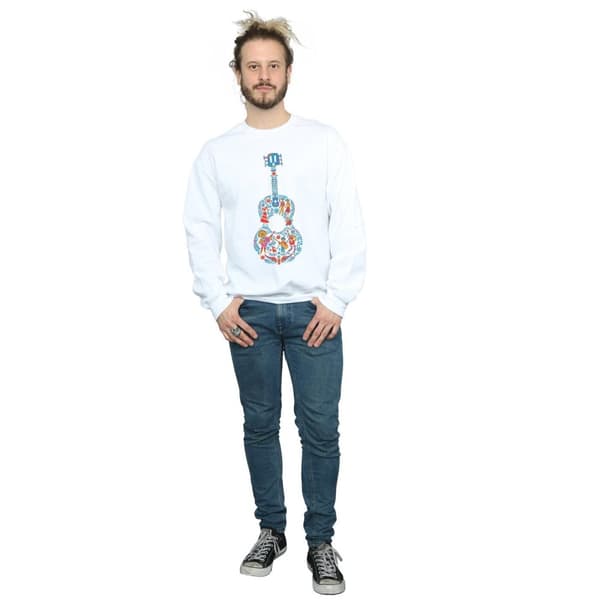 Disney Mens Coco Guitar Pattern Sweatshirt