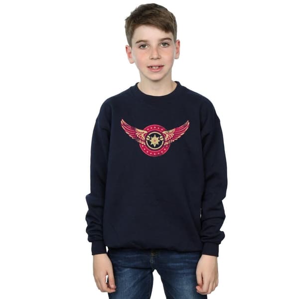 Marvel Sweatshirt med vingar och lapp från Captain Marvel för pojkar