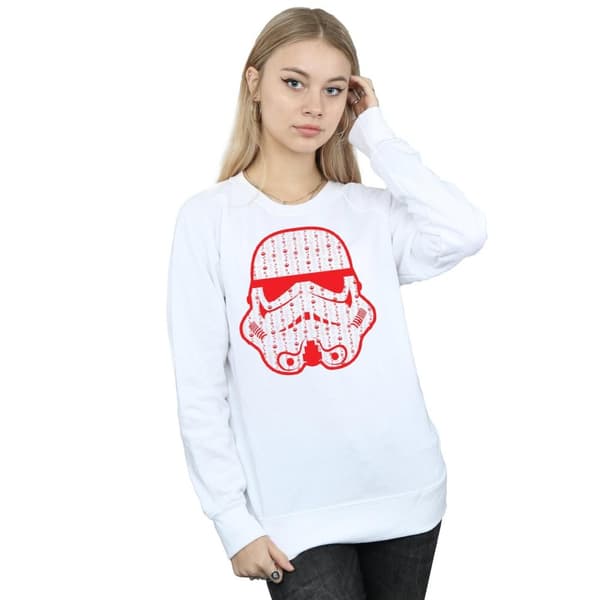 Star Wars Sweatshirt med stormtrooperhjälm och julklappar för kvinnor/damer